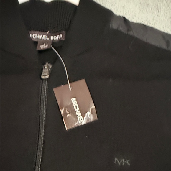 Michael Kors Men's Classic Black Zip-Up Sweater - Picture 3 of 5